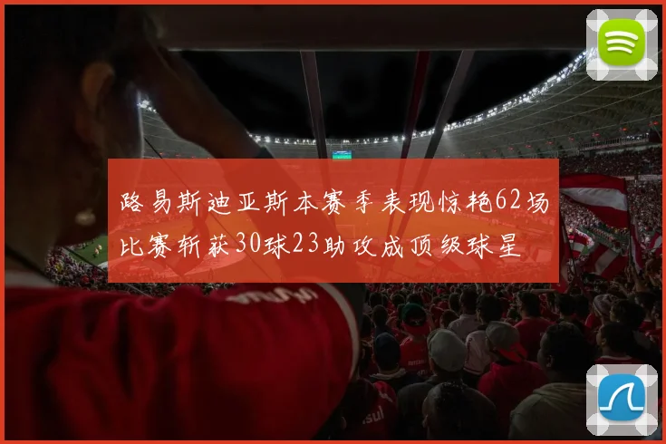 路易斯迪亚斯本赛季表现惊艳62场比赛斩获30球23助攻成顶级球星